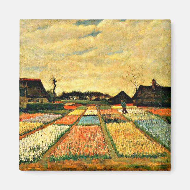 Aimant Van Gogh - Lits à fleurs en Hollande (Devant)