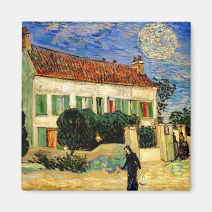 Aimant Van Gogh - Maison Blanche par nuit,