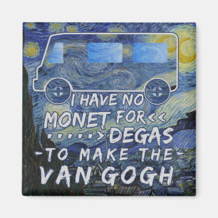Aimant Van Gogh Monet dégazent la nuit étoilée de