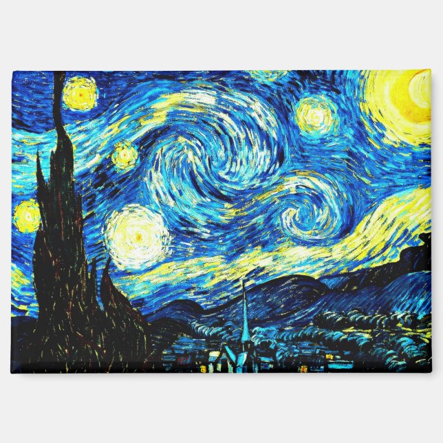 Aimant Van Gogh - Nuit étoilée (Recto)