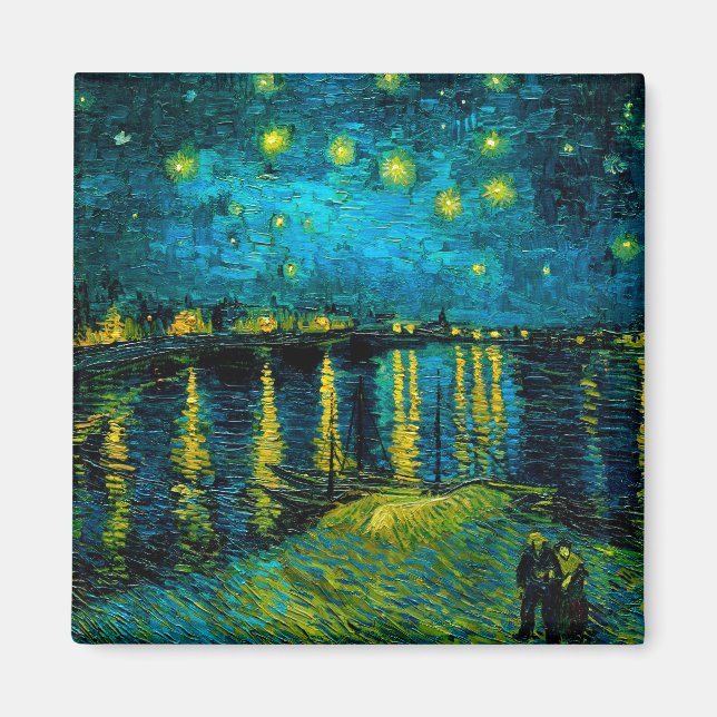 Aimant Van Gogh Nuit étoilée sur le Rhône (Devant)