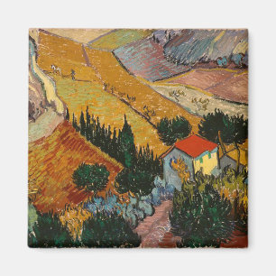 Aimant Van Gogh Paysage avec Maison et Plowman