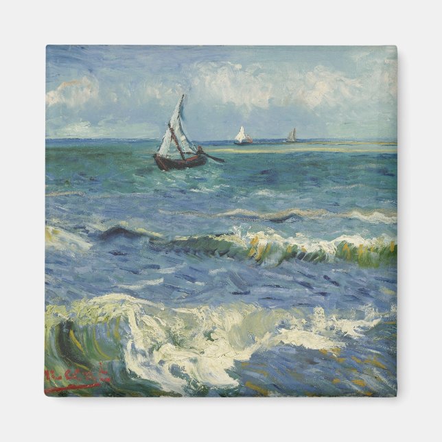 Aimant Van Gogh Seascape at Saintes Maries de la Mer (Devant)