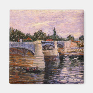 Aimant Van Gogh Seine River avec Pont del Grande Jette