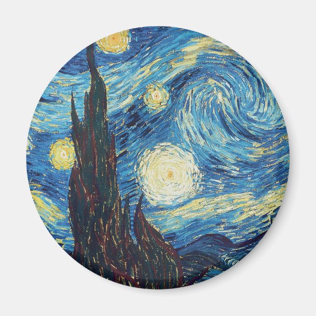 Aimant Van Gogh Starry Classic Nuit Impressionnisme Art (Devant)