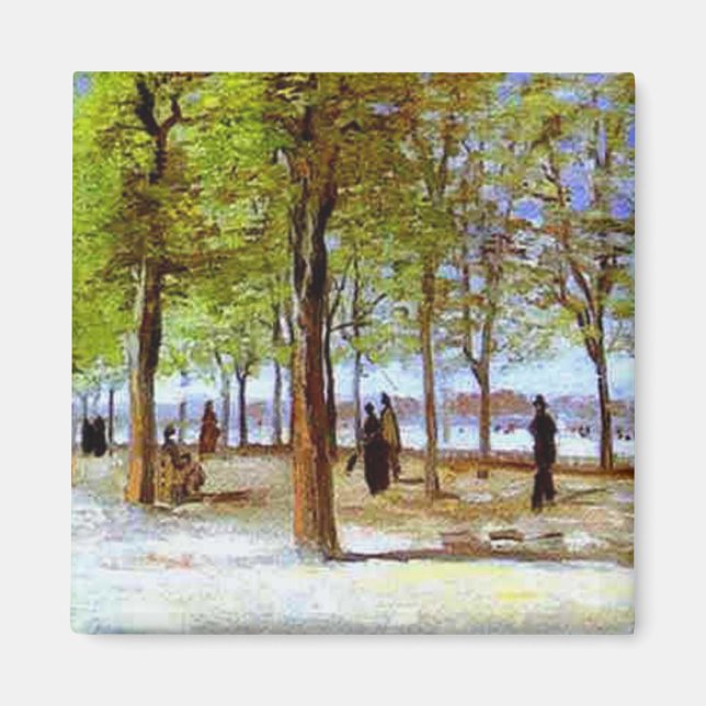 Aimant Van Gogh : Terrasse dans le jardin du Luxembourg (Devant)