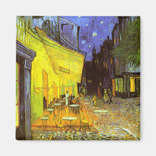 Aimant Van Gogh : Terrasse de café la nuit