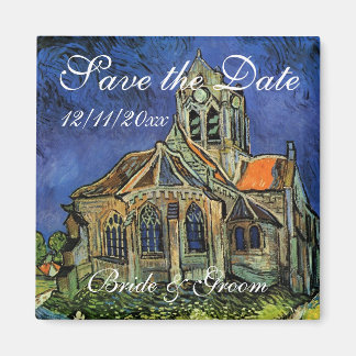Aimant van Gogh, The Church at Auvers, Save the Date