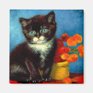 Aimant Van Gogh Tuxedo Cat