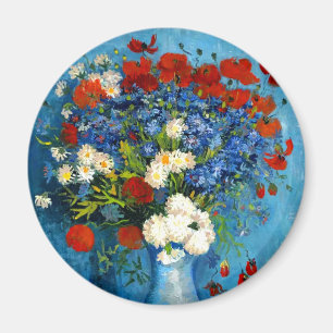 Aimant Van Gogh Vase avec Cornflowers et Poppies