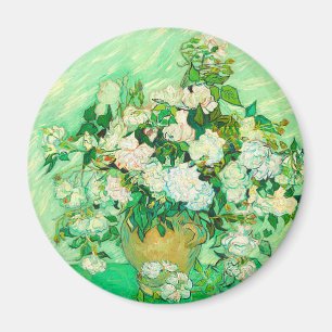 Aimant Van Gogh White Roses