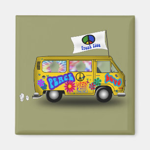 Aimant Van hippie magique