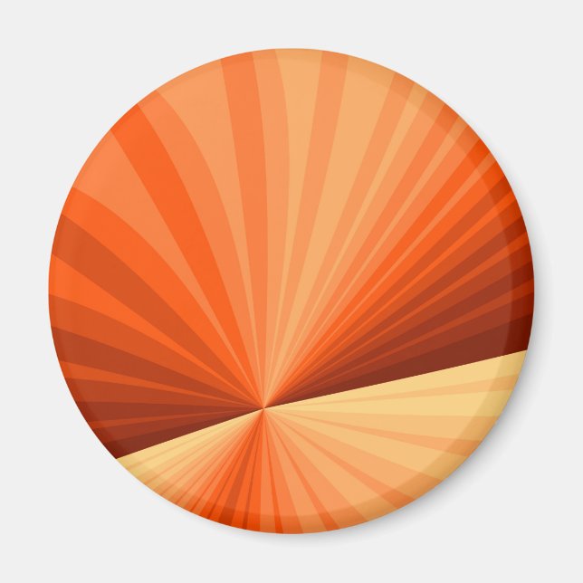 Aimant Vanille rouge orange Abstraite moderne Fractale gr (Devant)