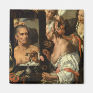 Aimant Vanitas, The Old Coquette by Bernardo Strozzi