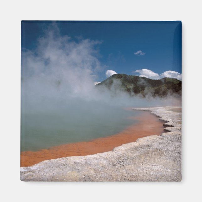 Aimant Vapeur s'élevant de Champagne Pool à WAI-O-TAPU (Devant)