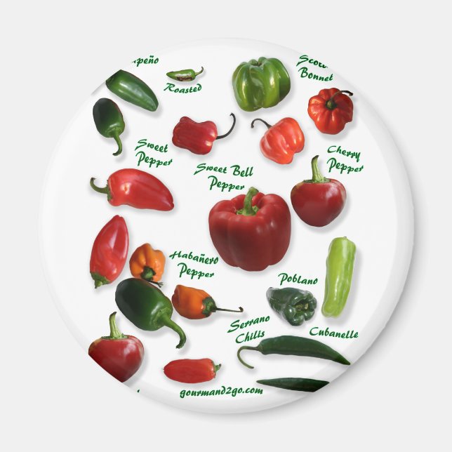 Aimant Variétés de chili (Devant)