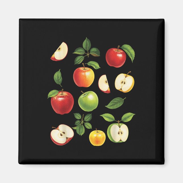 Aimant Variétés de pommes Différentes sortes de cueilleur (Devant)