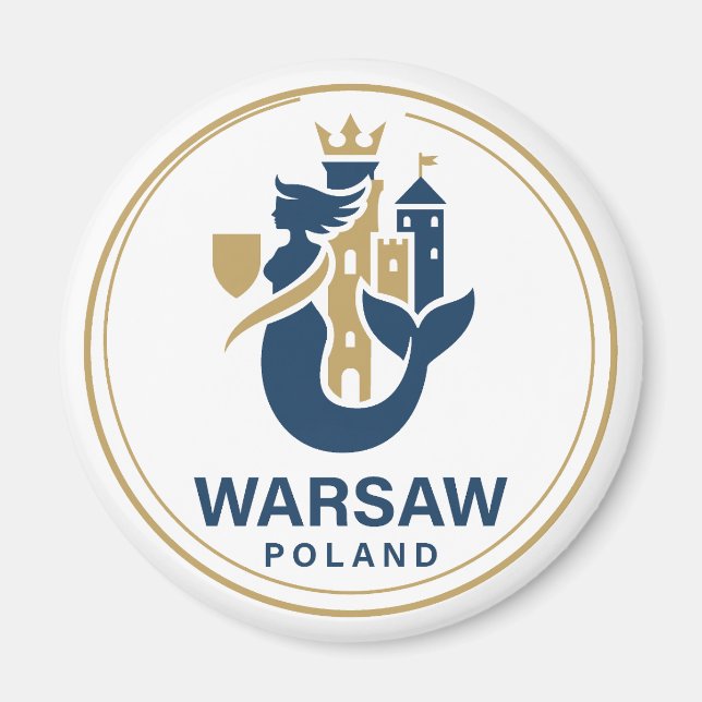 Aimant Varsovie Pologne Europe (Devant)