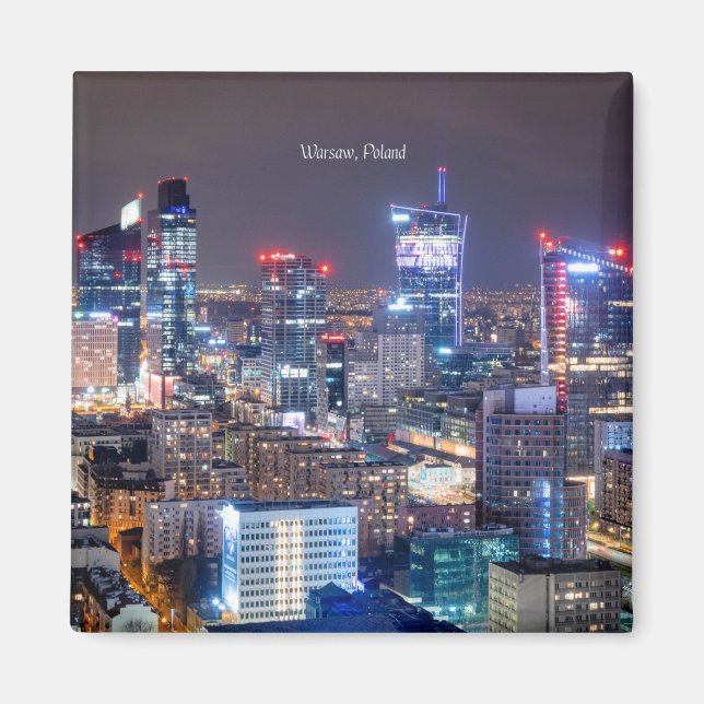 Aimant Varsovie, skyline de Pologne, (Devant)