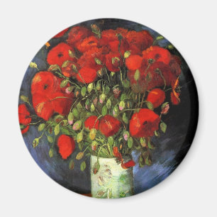 Aimant Vase avec des pavots rouges par Vincent van Gogh