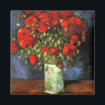Aimant Vase avec des pavots rouges par Vincent Van Gogh<br><div class="desc">Vase avec des pavots rouges,  peint par Vincent Van Gogh en 1886. Cette image est du domaine public.</div>