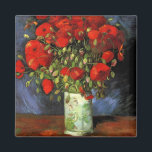 Aimant Vase avec des pavots rouges par Vincent Van Gogh<br><div class="desc">Vase avec des pavots rouges,  peint par Vincent Van Gogh en 1886. Cette image est du domaine public.</div>