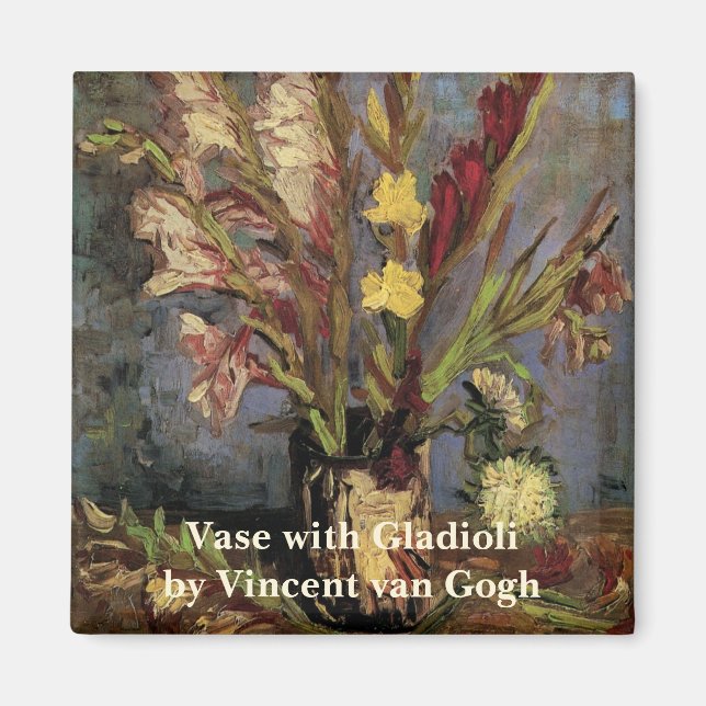 Aimant Vase avec Gladioli par Vincent van Gogh (Devant)