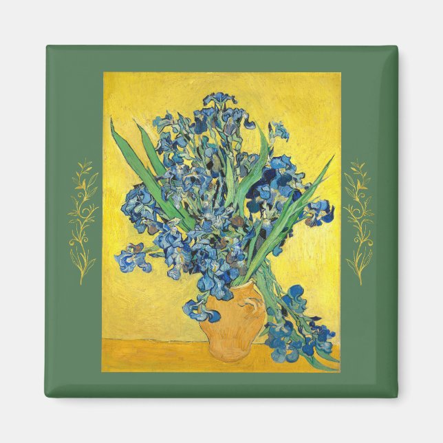 Aimant Vase avec Irises, Vincent Van Gogh (Devant)