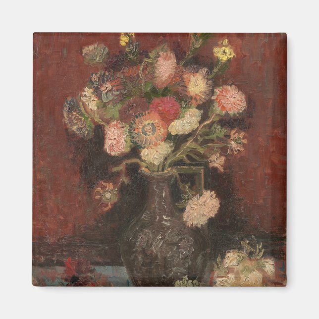 Aimant Vase avec les chinois maîtres et gladioli van Gogh (Devant)