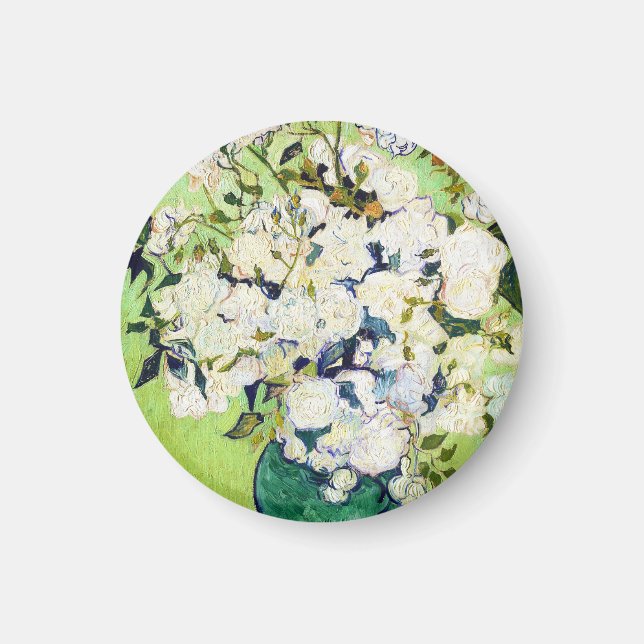 Aimant Vase avec Rose Vincent Van Gogh peinture (Devant)