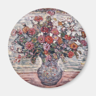 Aimant Vase de fleurs, Zinnias par Maurice Prendergast