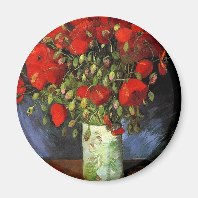 Aimant Vase par Red Poppies Vincent van Gogh (Devant)
