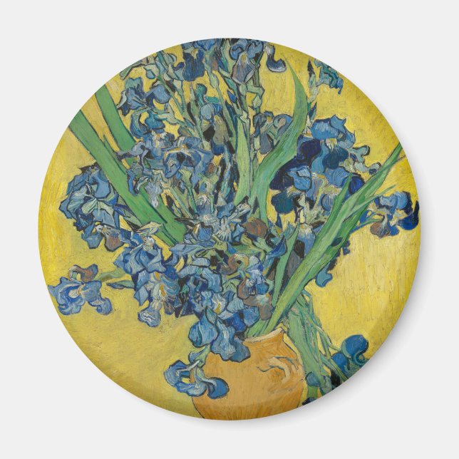 Aimant Vase Van Gogh avec Iris Classic Impressionnisme (Devant)