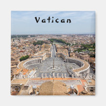 Vatican, Italie : vue aérienne de la place Saint-P