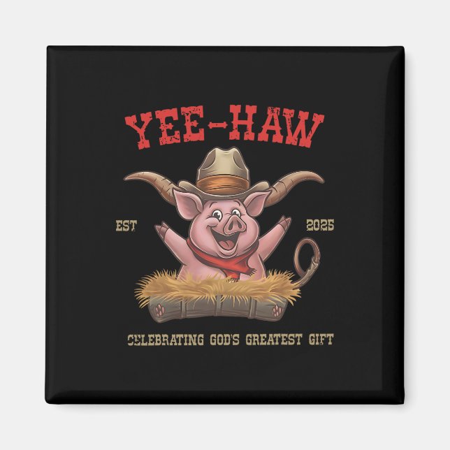 Aimant Vbs Yee Haw 2025 Ferme Animale École Biblique de V (Devant)