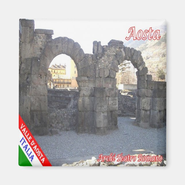 Aimant VDA004 AOSTA, ARCHES DU THÉÂTRE ROMAIN, Frigo (Devant)