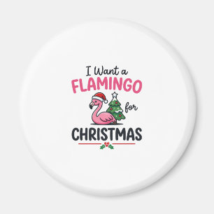 Aimant Vecteur de citation de Noël flamant rose