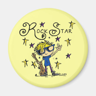Aimant Vedette du rock blonde de garçon