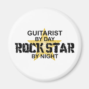 Aimant Vedette du rock de guitariste par nuit