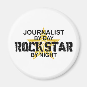 Aimant Vedette du rock de journaliste par nuit