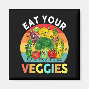 Aimant Vegan Shirt Kids Toddler Garçons Mangez Votre Veg