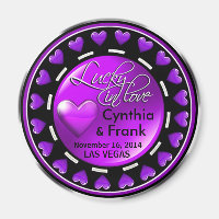 Vegas Lucky in Love Hearts Casino Chip violet