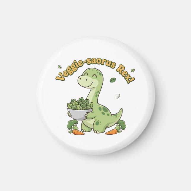 Aimant Veggie-saurus Rex ! (Devant)