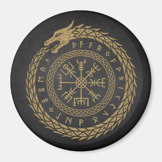 Aimant Vegvisir Dessin de cercle de rune de serpent nordi
