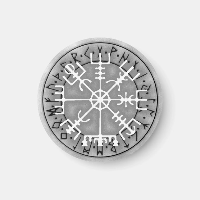 Aimant Vegvísir Icelandic magical amulet stave (Devant)