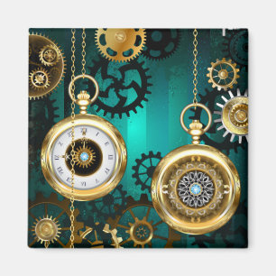 Aimant Veille bijoux Steampunk sur un Arrière - plan vert