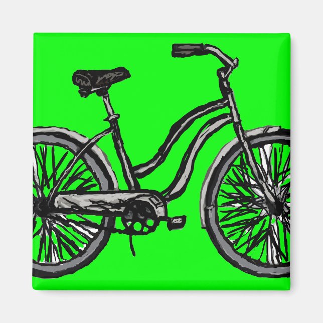 Aimant Vélo classique, Produits de dessin de ligne (Devant)