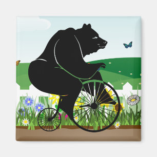 Aimant Vélo de cru d'équitation d'ours
