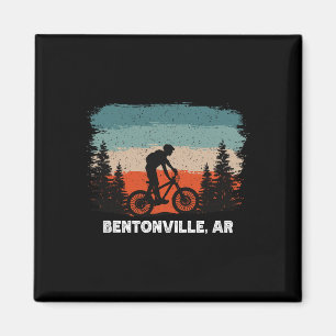 Aimant Vélo de Montagne Rétro Coucher de Soleil Vintage B