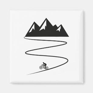 Aimant Vélo de Montagne Rétro Graphique de Motard Rétro H